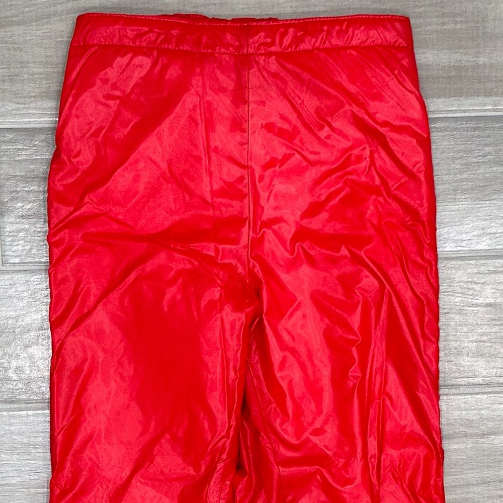 Vintage Sir Jac Nylon Puffer Side Zip Button Pants in Red Unisex Men’s Size M - Picture 12 of 16